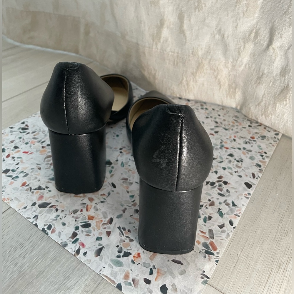 Marc Fisher D'Orsay Black Pointed Toe Block Heels - Picture 7 of 9